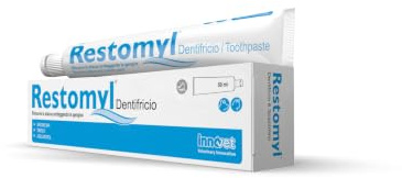 Innovet Restomyl Dentifricio. Rimuove la placca e Protegge Le Gengive, per la Pulizia dei Denti di Cani e Gatti - Tubo 50 ml