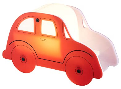 LITECRAFT Glow Car Table Lamp Children's Bedside Integrated LED Lighting - Red