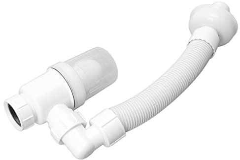 Tubo di scarico del lavandino, valvola di non ritorno Tubo flessibile di scarico delle acque reflue in ABS anti odore per il bagno