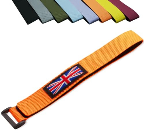 GreVeloro Klettband Haltegurt für Brompton Faltrad und andere Falträder, zur Fixierung Hinterrad am Hauptrahmen, UK-Flagge Union Jack Design, Klettverschluss-Gurt