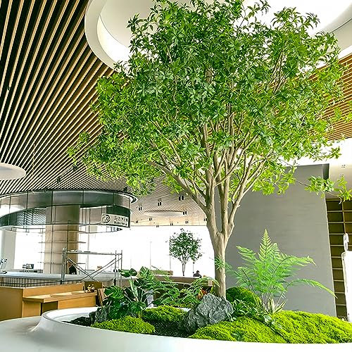 Olivier Artificiel Grand Faux Olivier en Soie en Pot avec Jardinière Grand Arbre Artificiel en Bois Ivre de Cheval pour la Maison Moderne Bureau Salon Décor de Sol Intérieur H 2,5 M / 8,2 Pieds