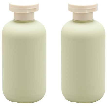 Rumyve 2Pcs Squeeze Bottles,200 ML Portable Refillable Travel Containers with Flip Cap,Leak-proof Plastic Empty Bottles Travel Accessories for Shampoo Conditioner Lotion Creams Cosmetic
