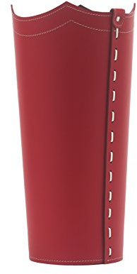 LIMAC Design UMBRELLA Regenschirmständer aus Leder, Schirmständer modernes Design für den Innenbereich, Regenschirmkorb mit Wasserauffangschale herausnehmbar, Hergestellt in Italien. (Rot)