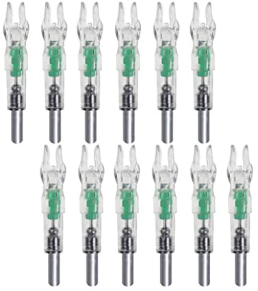 Wedhapy LED Arrow Nocks Plastic Luminous Archery Lighted Nocks Light Up Arrow Bow Tail 12PCS Random Color Lighted Nocks for Arrows Lighted Arrow NocksLighted Nocks Arrows Knocks Arrow Nocks