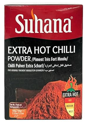 Suhana Spices Mix Powder - Curry Masala Recipe Mixes Casserole Seasoning Herbs - Simplifies & Speeds Up Cooking Process (Pack of 1, Suhana Extra Hot Chilli Powder 1Kg)