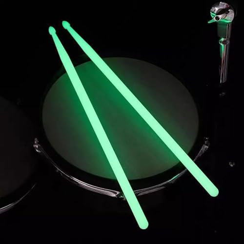 Vllentin 2 Paar 5A Leuchtende Drumsticks,Leuchtende Trommelstöcke,Leuchtende SchlagzeugstöCke,Wassertropfen-Hammerkopf,Personalisierte elektronische Drumsticks für Erwachsene und Jugendliche.
