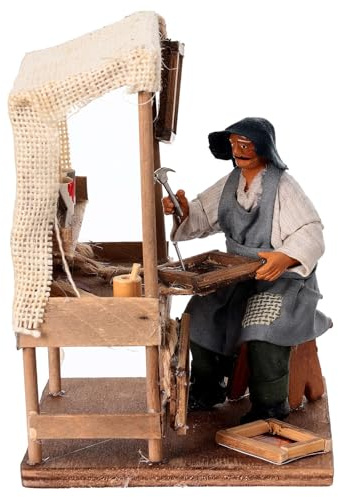 Holyart Encadreur avec établi 13 cm crèche napolitaine