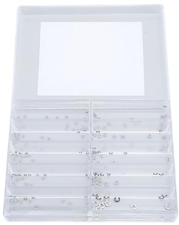 Pilipane Juego de Anillos de Clip para Reloj, Surtido de Clips en C con botón pulsador de Reloj de 200 Piezas, Incluye Clip E para cronógrafo, Anillo de presión y Clips de arandela para