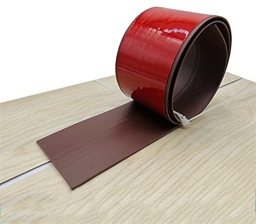 Bande de transition autocollante en vinyle pour revêtement de sol stratifié Marron foncé 2 m x 7,6 cm