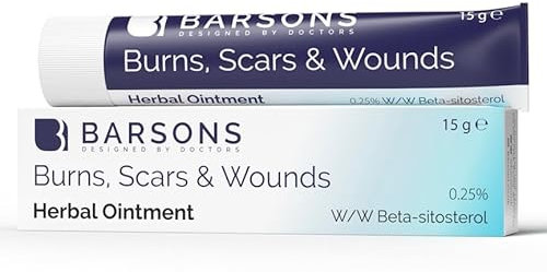BARSONS Herbal Healing Cream – Doctor-Formulated Plant-Based Gel for Stretch Marks, Eczema, Burns, Scars, Cuts, Wounds, Nappy Rash, Sunburn, Sores & Blisters – Antiseptic First Aid Ointment
