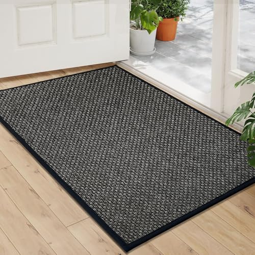 KMVIZI Fußmatte 90x150cm Innen und Außen, Schmutzfangmatte Innen, Wasserdicht Türmatte, Waschbar Fussmatte, Rutschfester Schmutzfänger Teppich für Eingang, Flur, Haustür, Patio, Garten