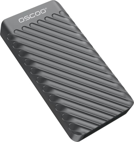 OSCOO 512GB Externo Portátil SSD, USB 3.2 Gen 2x2 SSD Externo, hasta 2000MB/s, Puertos Duales USB-C y USB-A, Disco Duro Sólido Externo Compatible con Portátiles, Tabletas, Cámaras