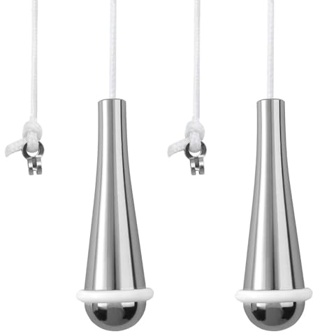 SHYSBV Bathroom Light Pull Cord, 2 Pack Chrome Teardrop Light Pull Replacement Cord Pull Cord Light Switch Bathroom for Ceiling Switches Bathroom Bedroom Toilet Lights Ceiling Fan Switch, 1.5m