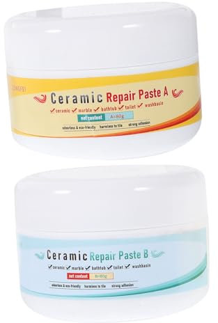 Mipcase Kit Riparazione Per Porcellana Riparazione Vasca Da Bagno Bianca Kit Per Piastrelle Bianche e Vetro Per Doccia e Lavabo 1 Set