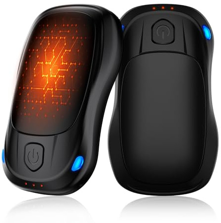 Handwärmer Elektrisch 2 Set, Taschenwärmer Wiederverwendbar AI Smart Chips 24 Stunden Heizun, Magnetic USB Hand Warmers 3-Einstellungen Schnelle Heizung, Geschenke für Frauen Männer Outdoor