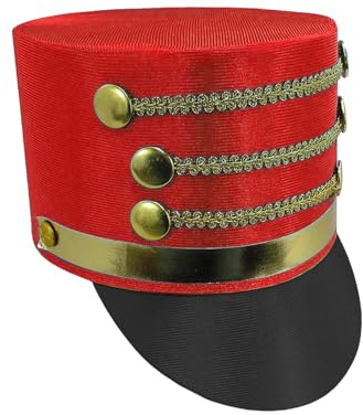 Genérico Soldier Chapeau de déguisement en feutre pour adulte, chapeau casse-noisette | En tissu doux de taille adulte avec décorations détaillées, idéal pour les événements de vacances