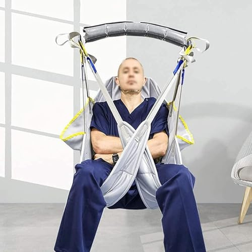 Patient Lifter Hoist Sling, Medical Safety Mesh Full Body Transfer Belt for Toilet, Bed, Chair, and Shower