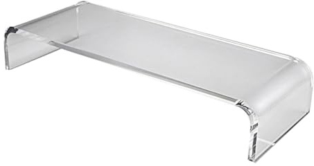 Alipis Supporto Elevatore per Monitor del Computer in Acrilico Trasparente 40X20X10 CM Rialzo per Schermo PC Ergonomico per Uso Domestico e Ufficio Organizzatore da Scrivania per