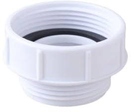 Serenophile Sink Drain Reducer Adapter 1-1/2 Inch to 1-1/4 Inch, PP Material Pipe Connector for Bathroom Kitchen Plumbing, White