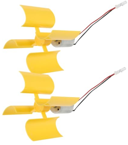 Holibanna Generador Eólico Salida 0.01-5.5v y Velocidad 100-6000r/ Pequeño Vertical de Plástico y Cobre 2 Piezas para Educación Temprana y Uso al Aire Libre