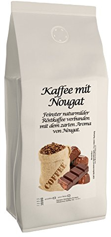 Aromakaffee - aromatisierter Kaffee Nougat 500 g ganze Bohnen - Spitzenkaffee - Schonend und frisch in eigener Rösterei Geröstet