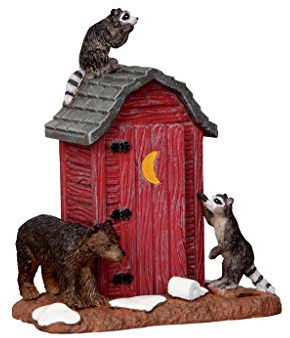 Lemax 24492 Maison Miniature avec 2 Figurines de ratons laveurs – pour Village de Noël