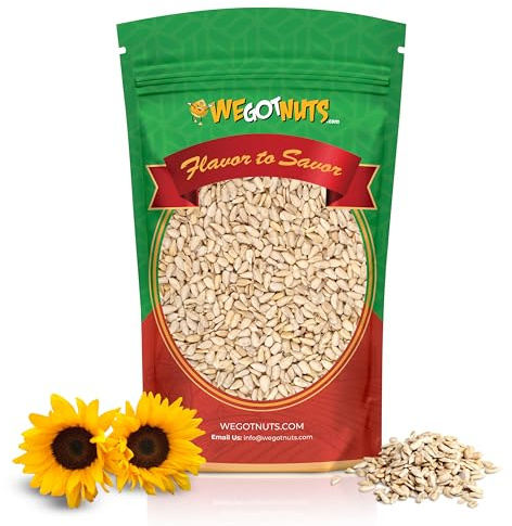 Raw Sunflower Seed Kernels by We Got Nuts - Premium Quality Kosher Shelled Sunflower Seeds - Natural & Healthy Fitness & Diet-Friendly Snack- Raw, Shelled & Unsalted- Air-Tight Resalable Bag- 5 lbs