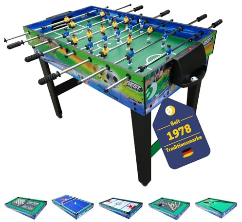 Best Sporting Tischkicker Kinder & Erwachsene 10 in 1 Set I Multigame-Spieltisch I Air-Hockey Tischtennis Billard-Tisch u.v.m. I Tischfußball Kinder I Kicker in 122 x 60 x 81,5 cm (Bunt)