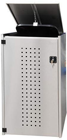 Reinke Edelstahl Mülltonnenbox 1x120L mit Pultdach, Mülltonnenhaus, Mülltonnenverkleidung
