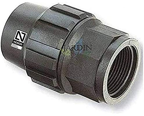 Suinga Verbindungsrohr weiblich 75mm x 2 ½’’ | AENOR-zertifiziert | Sanitär, Bewässerung und Bau | Zubehör für Rohr aus schwarzem Polyethylen