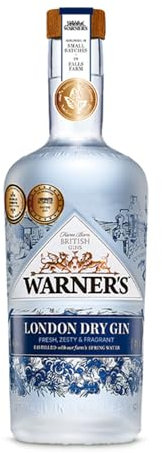 Warner’s London Dry Gin 70cl, Premium Gin, Great for Gin Gifts, Naturally Aromatic Gin, Smooth & Spicy, Ideal For Gin Based Cocktails Including Gin & Tonic Tom Collins or a Martini