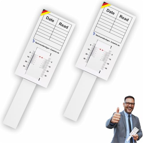 Sachverständigen-Zubehör® Feeler Gauge as [Expert Accessory] Set of 2 | Wire Gauge Measuring Tool | Thickness Gauge | Concrete Crack Repair | Home Inspection Tools | Crack Monitoring Kit Crackmon