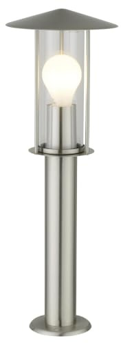 firstchoicelighting Outdoor 50cm Post Light Garden Bollard Lamp Lights Modern Brushed Stainless Steel Height IP44 Driveway