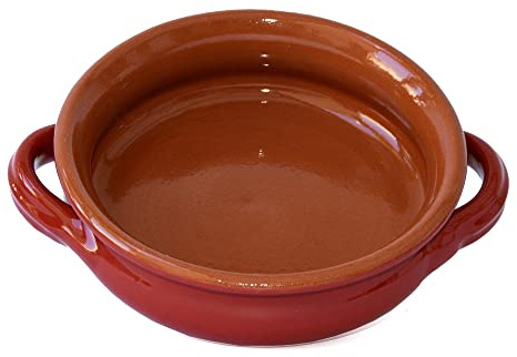 Colì Pfanne ohne Deckel mit Griffen, Rossana Terracotta, Suppentasse mit Griffen, Schwein und Terrecotte ab 1650, Rot, Durchmesser 20 cm