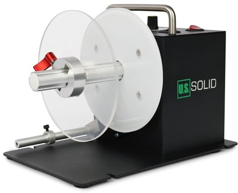 U.S. Solid Automatischer Etikettenaufwickler, 80 mm Etikettenbreite | Kernhalterung 1 / 1,5 / 3, Beidseitige Umwicklung, für Etikettenrollen, Büro/Lager