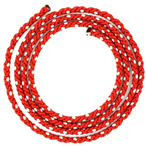 4 mm Pull Cord for Lawnmower, 5 metres / 16 ft Long Lawn Mower Replacement Pull Cord for Recoil Starter, Compatible with Husqvarna Craftsman Chainsaw Rope Replacement, Lawn Mower Trimmer (Red)