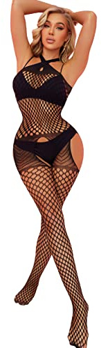 UMIPUBO Tenue Sexy Femme Coquine Hot Lingerie Erothique Babydolls Lingerie et Vêtements Noir Bas sous-vêtements Résille Pas de String