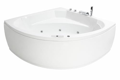 Basera® PREMIUM Indoor Eck-Whirlpool Badewanne Korfu (155 x 155 cm)