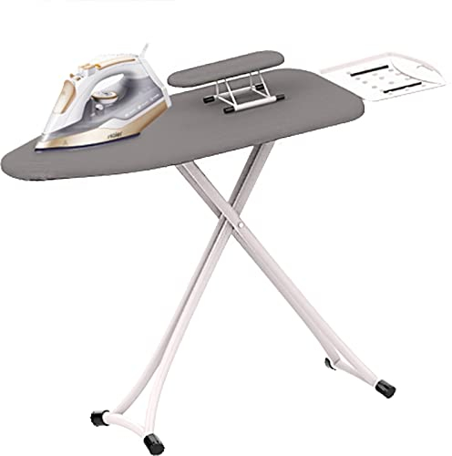 Bügelbretter full-size ironing board metallgitter bügelbrett klappbar Multidirektionaler Bügelwinkel. Mehrschichtiges, verdicktes Material, tragender, starker Gürtel. Bügelständer. ( Color : Gray , Si