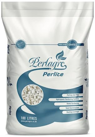Premium Perlite grade 2 to 5mm Hydroponics For Mixing Compost Growing 100L bag