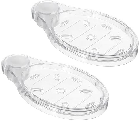 Gsycle Portasapone con Asta Doccia, 2 Pezzi Portasapone con Asta Doccia Portasapone in Acrilico Portasapone con Asta Doccia Trasparente Senza Clip di Foratura sul Portasapone