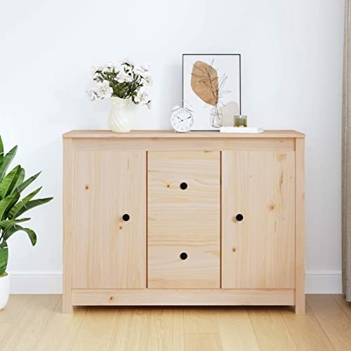 Chaduof Sideboard, Kommode Schlafzimmer, Komodenschrank, Flur Möbel, Apothekerschrank, Wohnzimmerschrank, Flur Schrank, Beistellschrank, 100x35x74 cm Massivholz Kiefer