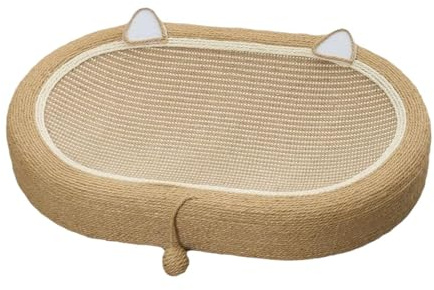 Colcolo Sisal-Kratzbrett, oval, Katzenkratzbett, Möbelschutz, Katzenbett, Becken, Katzenkratzbrett, Kätzchen, Spielen, Schleifen, Kralle