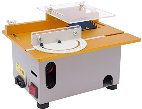 Sierra circular de mesa de 300 W, mini sierra de mesa profesional (9000 rpm, altura de corte, regla angular de hasta 90°, grosor de corte 29 mm)