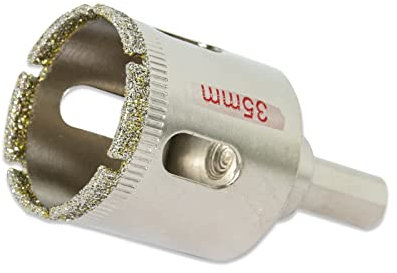 Flyshop Scie-cloche diamant de 35 mm, forets diamantés, coupe-trou durable, scie cloche pour carrelage, perçage précis, scie cloche à revêtement diamant pour couper le verre, le bois, le carrelage, la