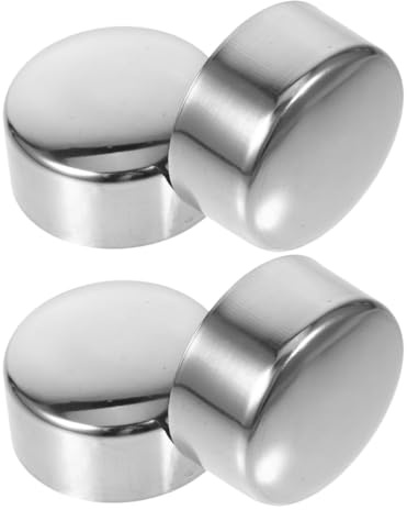 Endkappen für Metallrohre aus Edelstahl, Rund, 4 Stück, 50mm | Handlauf Edelstahl, Silber, für Büros und Hotels, Sichere Montage, Langlebig
