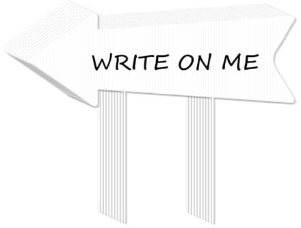 Blanko-Pfeilschilder mit Pfeilen, 43,2 x 15,2 cm, Kunststoff, blanko, Richtungsschilder, This Way-Schild für Hochzeiten, Geburtstagspartys, Wegweiser-Dekorationen, Willkommensschild, 10 Stück
