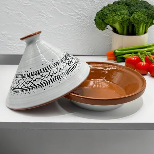 Tajine in Terracotta XL 32cm – Autentica Pentola Etnica Marocchina/Tunisina con Ebook Gratuito 1504251003