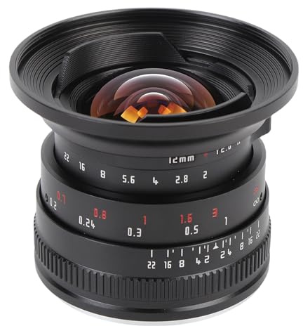 Objectif Grand Angle 12 Mm F2 II à Mise au Point Manuelle APS-C, Objectif Fixe à Ouverture Cliquée, Compatible avec Les Appareils Photo à Monture M4/3 GX9 G100 GH5 GH5S GH6 (Black)