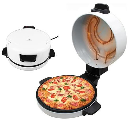 KACBFEE Four à Pizza électrique de comptoir de 30 cm, Portable et d'intérieur, plaques de Cuisson antiadhésives, pour Pizzas, Steaks, Pain Arabe, quesadillas, omelettes, etc.